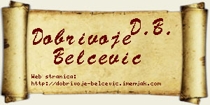 Dobrivoje Belčević vizit kartica